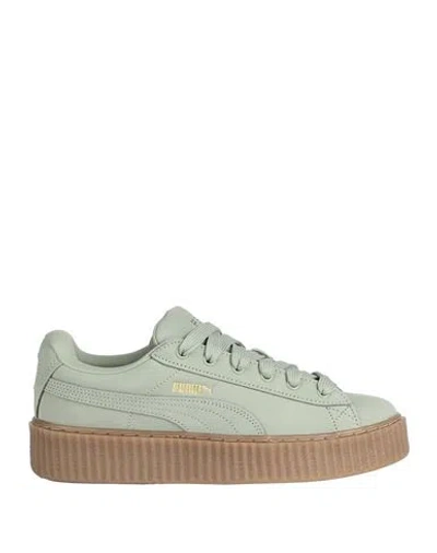 Fenty X Puma Fenty Puma By Rihanna Creeper Phatty Nubuc Woman Sneakers Sage Green Size 7.5 Leather