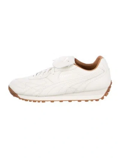 Pre-owned Fenty X Puma Leather Athletic Sneakers In White