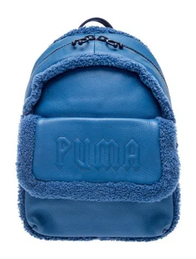 Pre-owned Fenty X Puma Leather Backpack In Blue