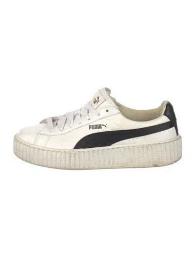 Pre-owned Fenty X Puma Leather Chunky Sneakers In Black/white