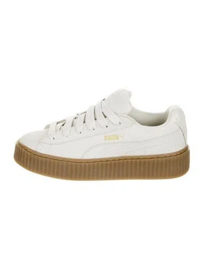 Pre-owned Fenty X Puma Leather Sneakers In Neutral