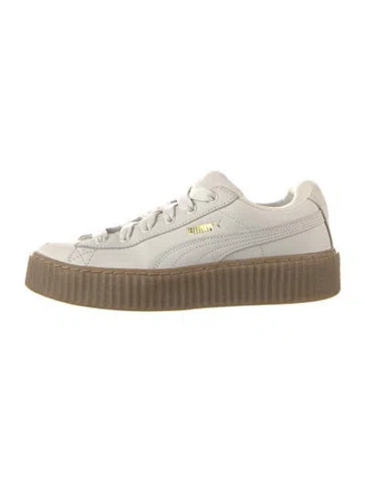 Pre-owned Fenty X Puma Leather Sneakers In Neutrals