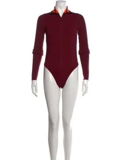 Pre-owned Fenty X Puma Long Sleeve Bodysuit In Burgundy