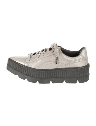 Pre-owned Fenty X Puma Patent Leather Sneakers In Gray