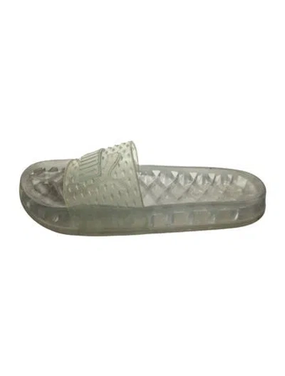 Pre-owned Fenty X Puma Rubber Slides In Green
