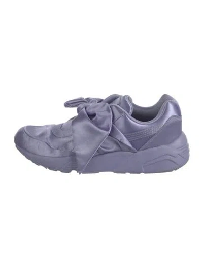 Pre-owned Fenty X Puma Satin Bow Accents Athletic Sneakers In Purple