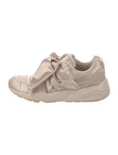 Pre-owned Fenty X Puma Satin Bow Accents Sneakers In Neutral