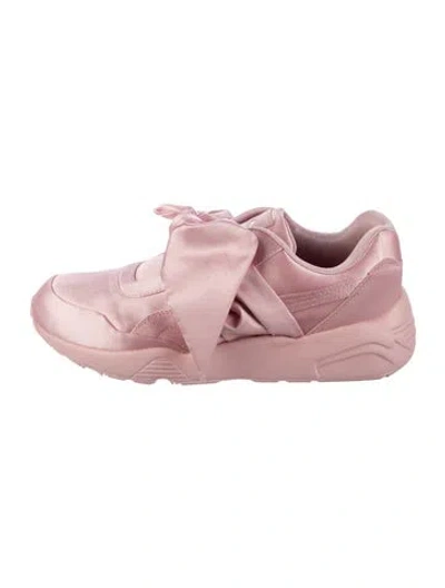 Pre-owned Fenty X Puma Satin Bow Accents Sneakers In Pink