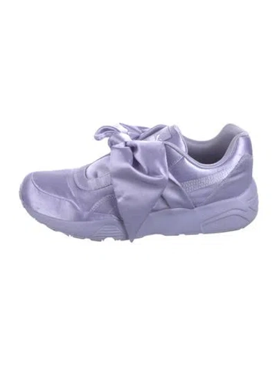 Pre-owned Fenty X Puma Satin Bow Accents Sneakers In Purple