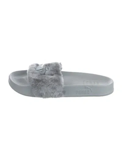 Pre-owned Fenty X Puma Slides In Blue