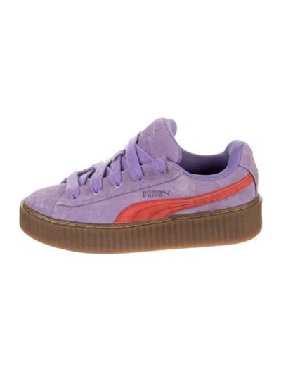 Pre-owned Fenty X Puma Suede Chunky Sneakers In Purple