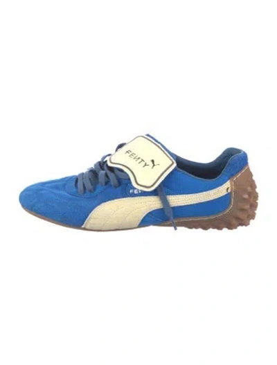 Pre-owned Fenty X Puma Suede Colorblock Pattern Athletic Sneakers In Blue