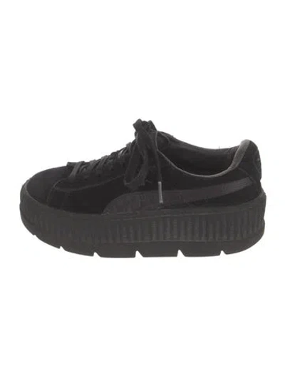 Pre-owned Fenty X Puma Suede Sneakers In Black