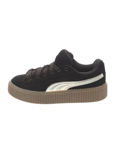 Pre-owned Fenty X Puma Suede Sneakers In Black