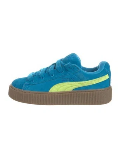 Pre-owned Fenty X Puma Suede Sneakers In Blue