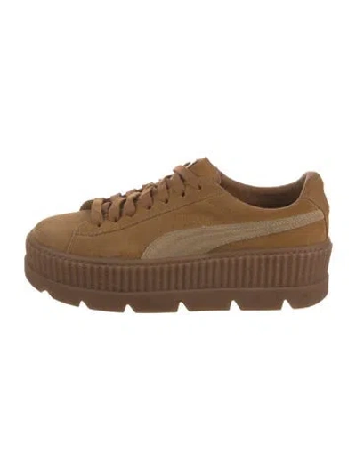 Pre-owned Fenty X Puma Suede Sneakers In Brown