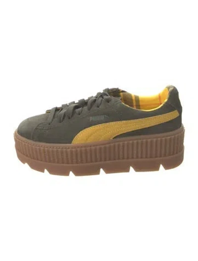 Pre-owned Fenty X Puma Suede Sneakers In Green