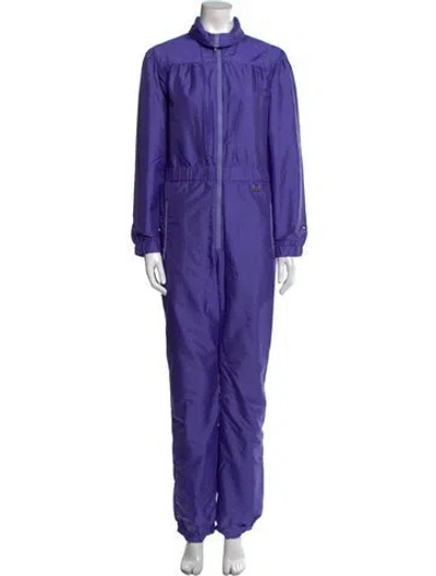 Pre-owned Fera Mock Neck Jumpsuit In Purple