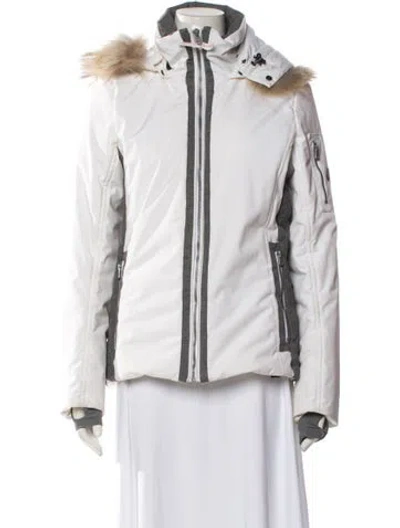 Pre-owned Fera Striped Jacket In White