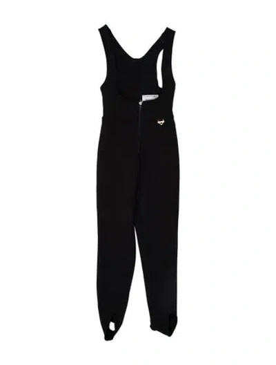 Pre-owned Fera V-neck Jumpsuit In Black