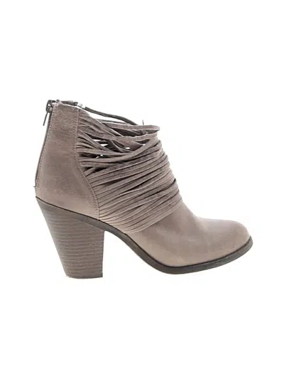 Pre-owned Fergalicious Ankle Boots In Gray