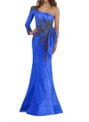 Feriani One Shoulder Mermaid Gown In Royal In Blue