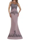 Feriani Sleeveless Mermaid Gown In Mauve