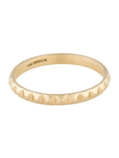 Pre-owned Ferko's 14k Gold Spike Pyramid Eternity Ring In Multi