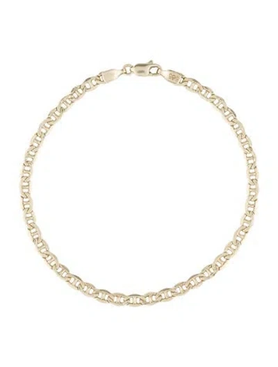 Pre-owned Ferko's 14k Mariner Chain Link Bracelet, 7" In Multi