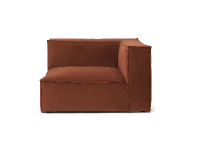 Ferm Living - Fr Catena Sofa Armrest Right S400 Rich Velvet In Brown