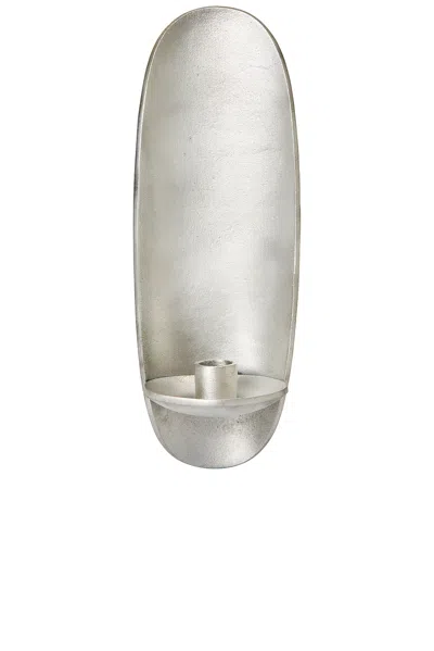 Ferm Living Agape Wall Candle Holder In Silver