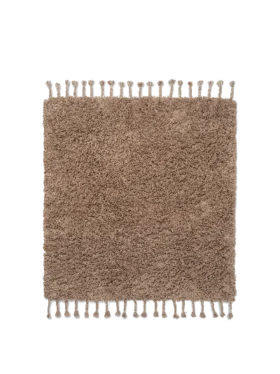 Ferm Living Amass Long Pile Rug In Brown