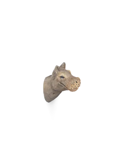 Ferm Living Animal Hand-carved Hook In Animal Print
