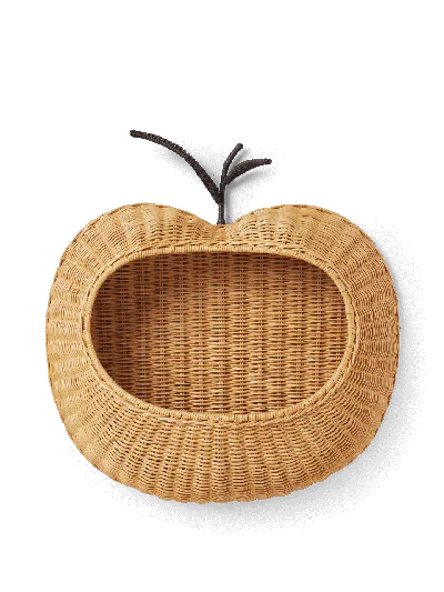 Ferm Living Apple Braided Wall Pocket In Animal Print