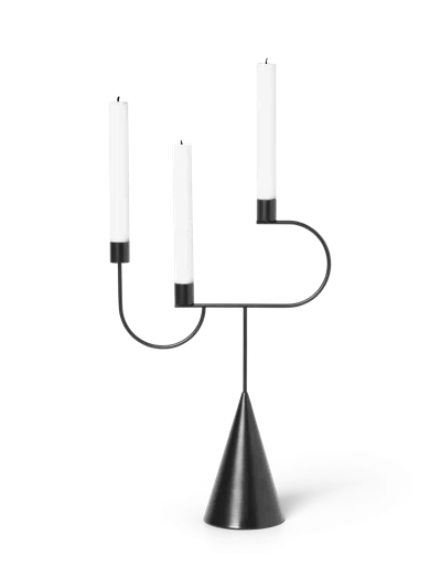 Ferm Living Avant Candelabra In Black