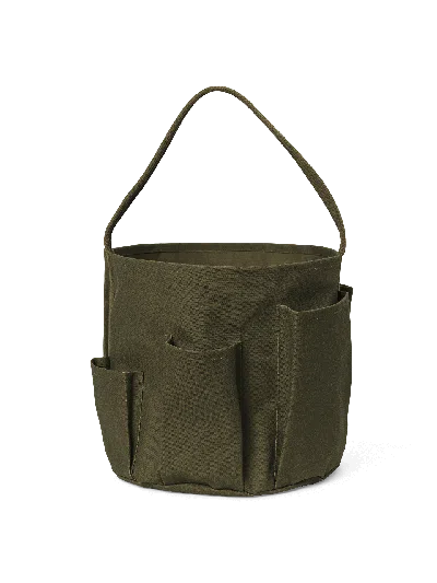 Ferm Living Bark Garden Bucket Bag In Green