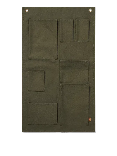 Ferm Living Bark Garden Wall Storage In Green