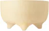 Ferm Living Beige Evoke Pot Low Vase In Warm Sand