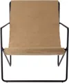 Ferm Living Black & Beige Desert Lounge Chair In Black/sand