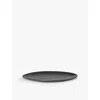 Ferm Living Black Flow Medium Porcelain Plate 22cm In Black