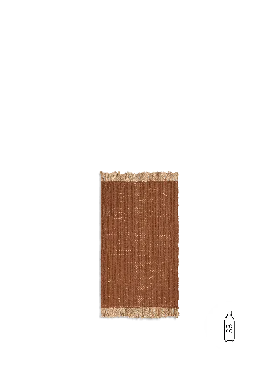 Ferm Living Block Mat In Brown