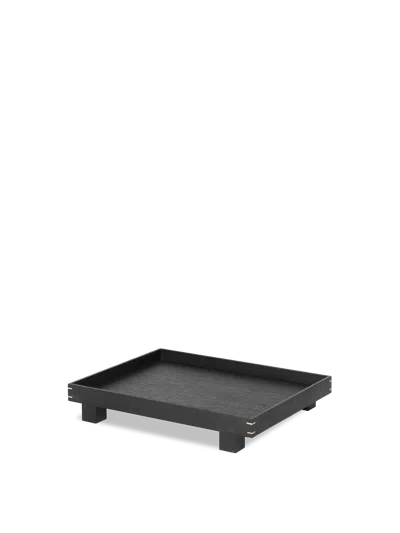 Ferm Living Bon Wooden Tray In Black