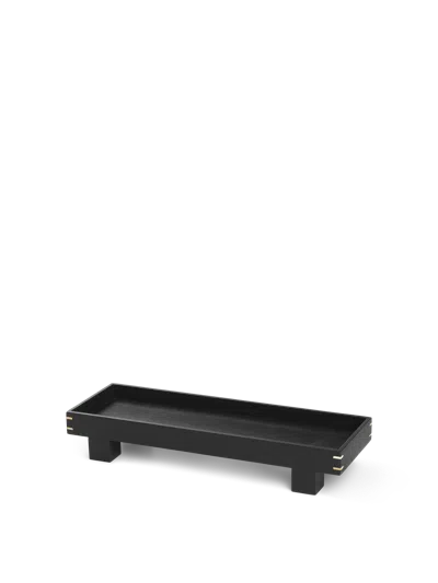 Ferm Living Bon Wooden Tray In Black