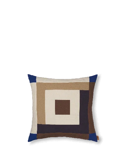 Ferm Living Border Patchwork Cushion Cover In Multi