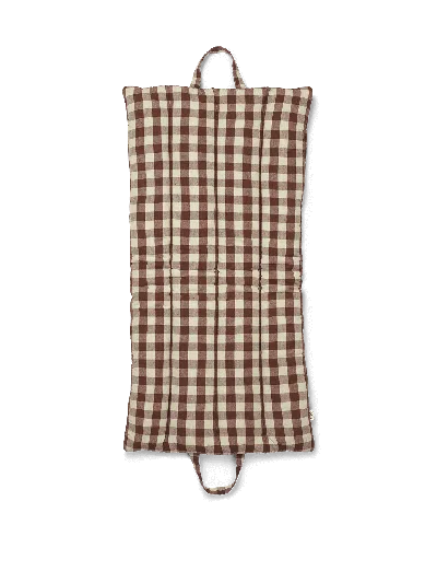 Ferm Living Bothy Check Folding Mat In Brown