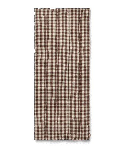 Ferm Living Bothy Check Quilted Mattress In Brown