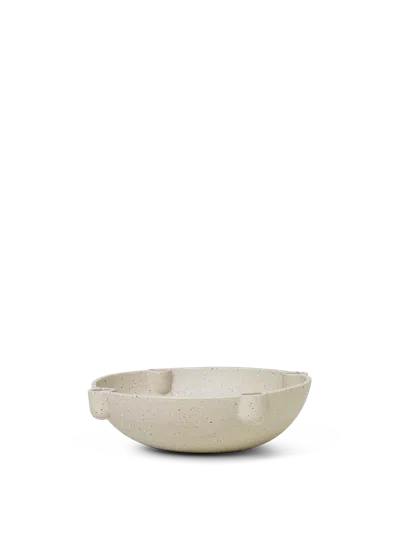 Ferm Living Bowl Candle Holder In Neutral
