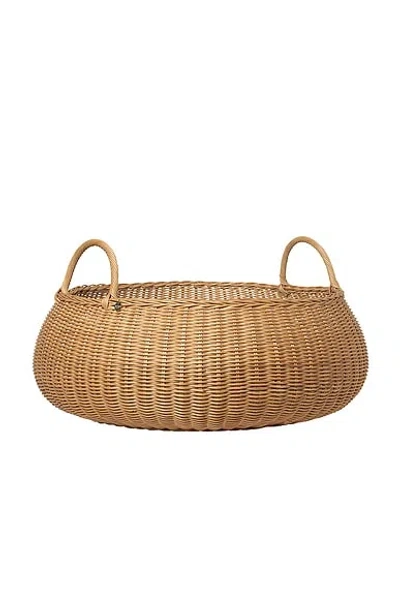 Ferm Living Braided Basket In Brown