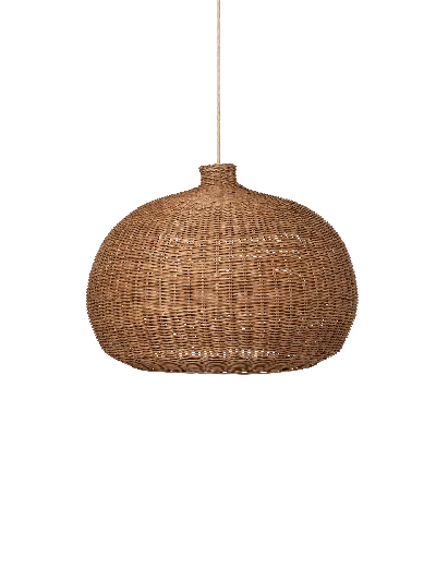 Ferm Living Braided Lampshade In Brown