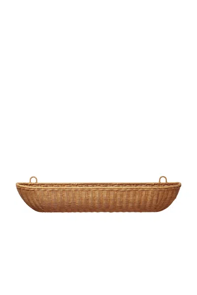 Ferm Living Braided Wall Pocket 75 X 25 Cm In Brown